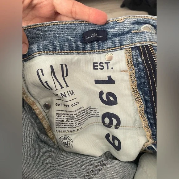 GAP Light Blue High-Rise Wide-Leg Jeans - Picture 6 of 6